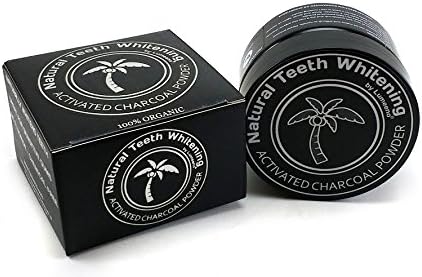 Carbón activado blanqueamiento dental coco orgánico para dientes sensibles y polvo de encías - Blanquea, limpia y desintoxicante - Vegano - Sin