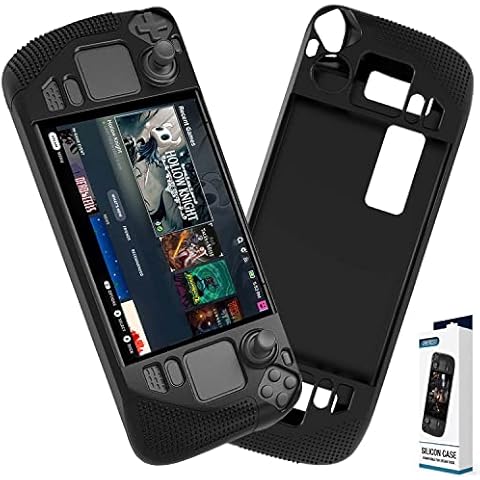 Steam Deck Protective Case Compatible with Steam Deck, Soft Silicone Protector Case Cover with Shock-Absorption and Anti-Scratch Design for Steam Deck Cover