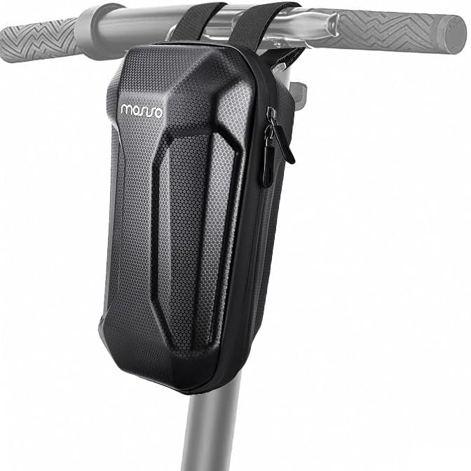 MOSISO Electric Scooter Bag, Waterproof EVA Scooter Storage Bags for Scooters, Bikes, 3L Large Capacity Front Hanging Handlebar Bag for Carrying Phone,Wallet,Keys,Charger Tools,Repair Tools, Black