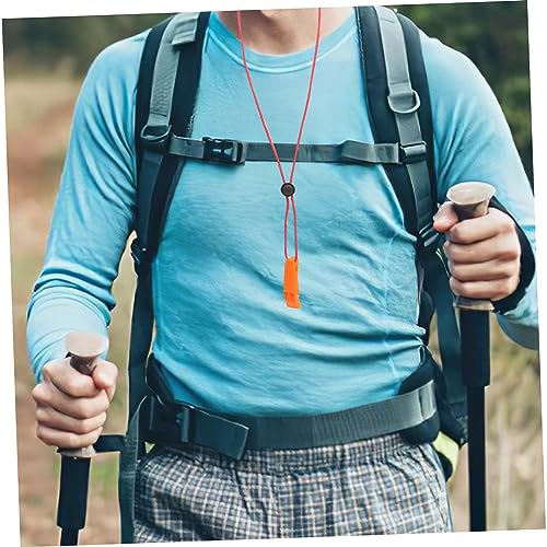 5 silbatos plásticos con cordón para emergencias y deportes miniatura 2