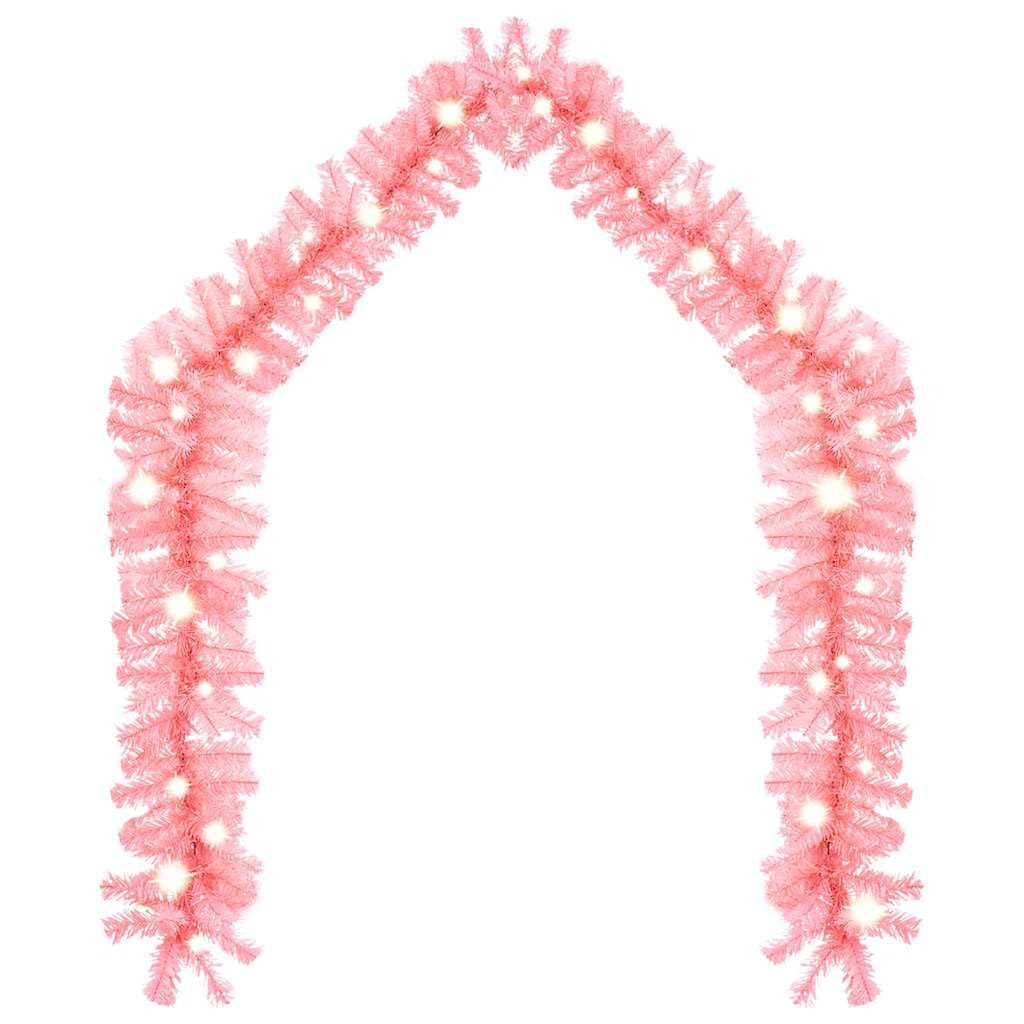 Ghirlanda natalizia con 300 luci a LED rosa in PVC, lunghezza 20 m con 1800 rami, alimentata tramite USB, a risparmio energetico e flessibile per interni, decorazione per albero, finestra