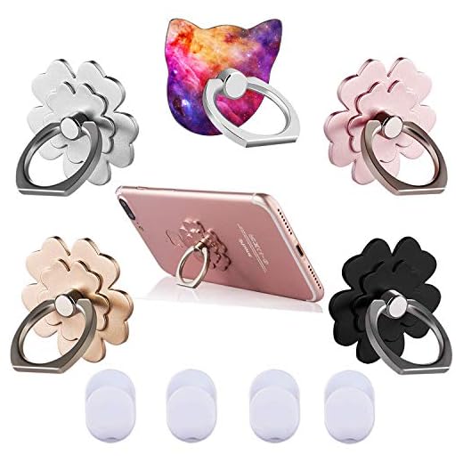 Phone Ring Stand [4 Pack] - Mengfly Universal Phone Finger Ring Grip Stand Holder Compatible with iPhone Xs Max XR X 8 7 6 6s Plus, Samsung Galaxy S9 S8 Plus S7 S6 Other Smartphones