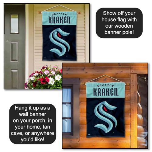 Kraken Double Sided Banner drapeau sans transparence lisible des deux côtés