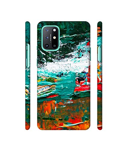Image of Amazon Brand - Solimo Designer Multicolor Glass Color 3D Printed Hard Back Case Mobile Cover for OnePlus 8T