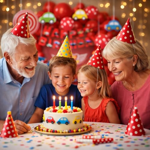 Image of Car Theme Birthday Decoration Kit for Boys (Pack of 91) | Racing Theme Party Decor Set for Kids Birthday Celebration at Home | Colourful Car Concept Birthday Decoration Pack