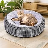 vivicreate Cat Bed 15.7 Inch Pet Sofa with Bolstered Rails, Non-Skid Bottom, Cozy Cat Beds for Indoor Cats and Small Dog Bed for Window Sill, Desk, Sofa, Home Use (Gray)
