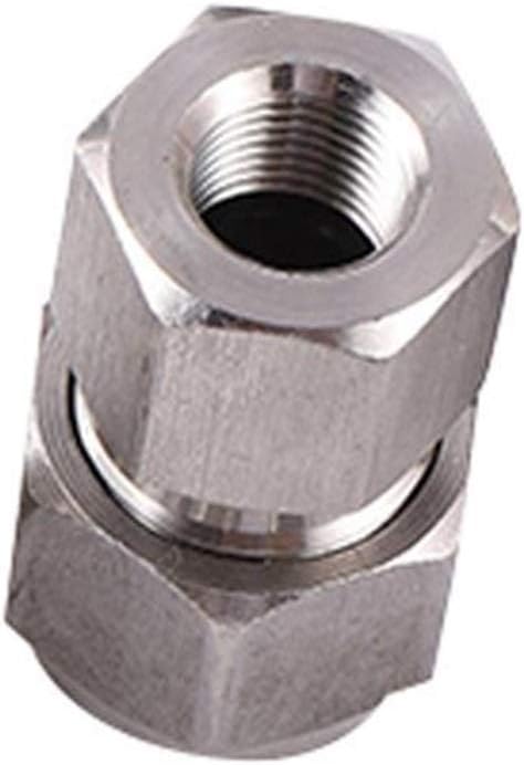 Utility Hose Butt Kitchen Garden Hose 1/8" Bsp Npt Female Thread to 3/8" Od Pipe Double Sealing Gasket Compression Joint Straight Pipe Joint