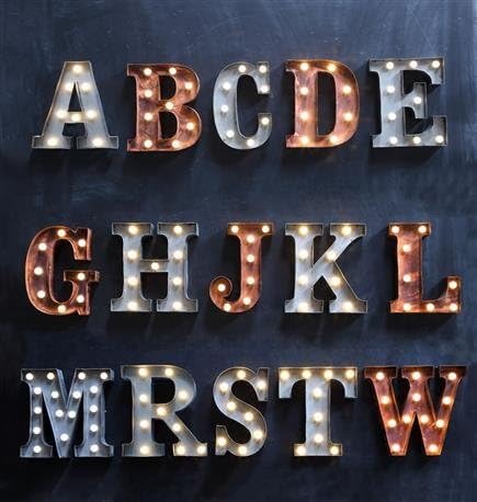 Marquee Metal Letters-Rust-L
