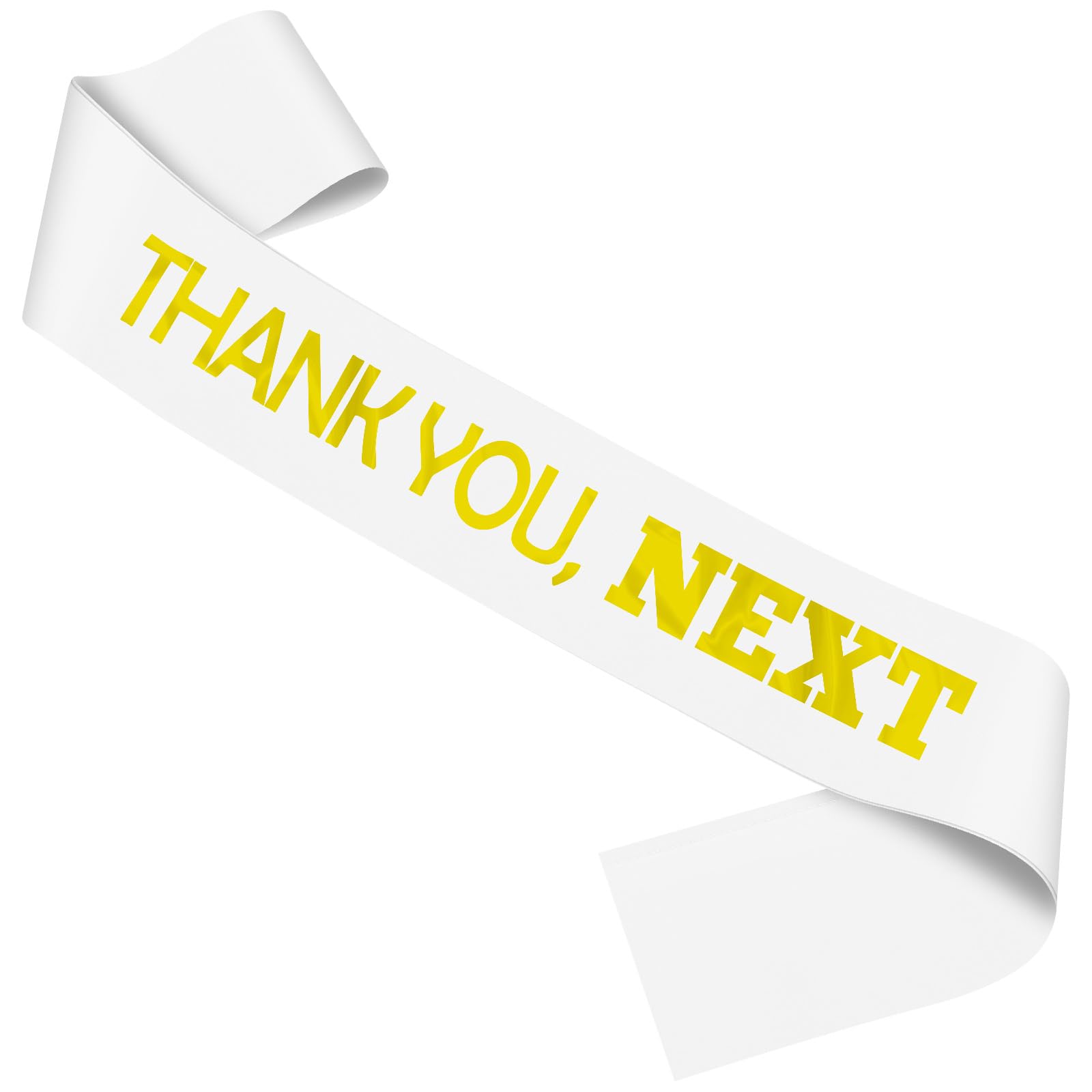 Break Up Gifts White Satin Gold Fonts Sash Divorce Gift for Women Breakup Gift for Men New Beginnings Present Inspirational Sashes Gifts for Friends Daughter Coworker Divorced Party Decorations
