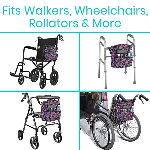 Vive Rollator Bag - Universal Travel Tote For Carrying Accessories On Wheelchair, Rolling Walkers, Transport Chairs, Mobility Scooters - Lightweight Handicap Medical Mobility Aid - For Women, Seniors #TOP1