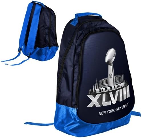FOCO NFL LEAGUE LOGO Super Bowl XlVIII Core Structured Backpack, Black, One Size