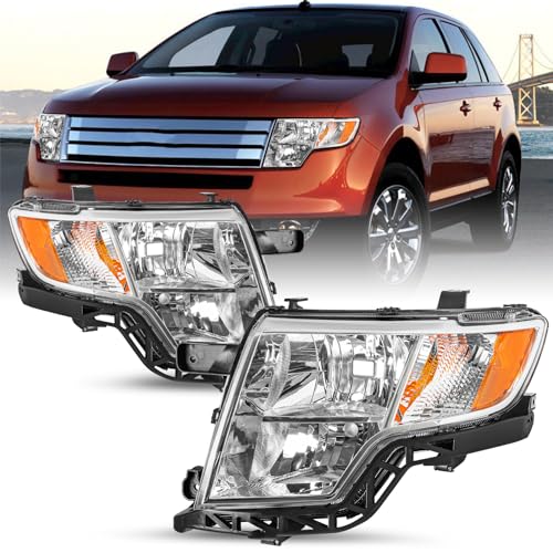 SOCKIR -Fit For 2007 2008 2009 2010 Ford Edge [Halogen Type] OEM Headlight Headlamp Assembly Pair Set (Left+Right)