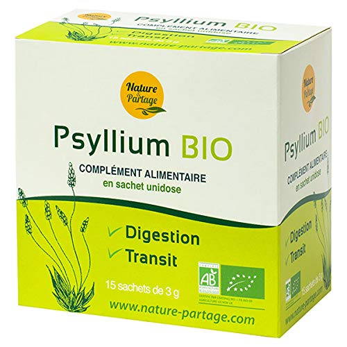 Nature & Compart Psyllium Bio - Lote de 2 paquetes de 15 bolsas Unidoses