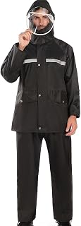 Firulab Rain Ponchos for Adults - Rain Poncho Jacket Cape - Windproof Waterproof Rain Poncho with Reflective Strip for Hiking