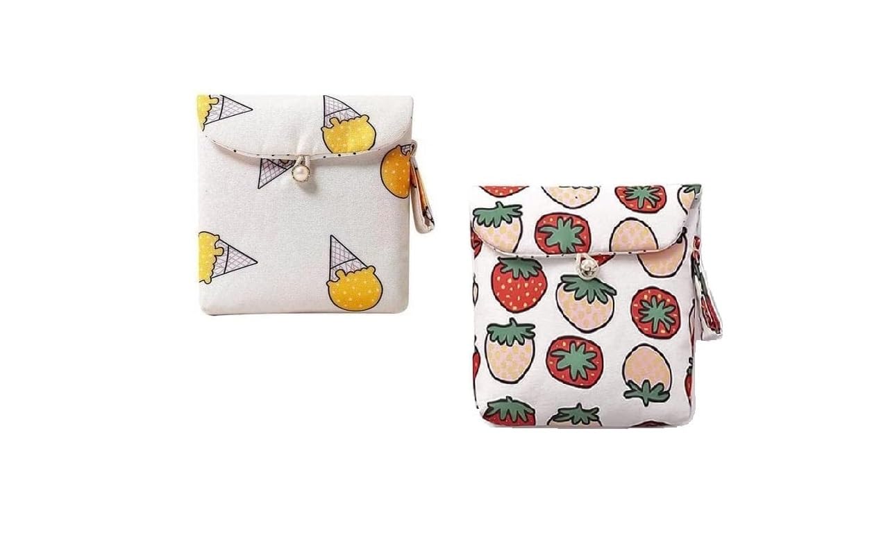 Swami Enterprise Sanitary Pad Pouch Women Girls Sanitary Napkin cover Pad Holder For Office Lady,Travel Pouch,Cotton Pouch,period pouch,Pad Pouch(Pack of 2) Multi color (B0CVBFVPKM) Amazon Price History, Amazon Price Tracker