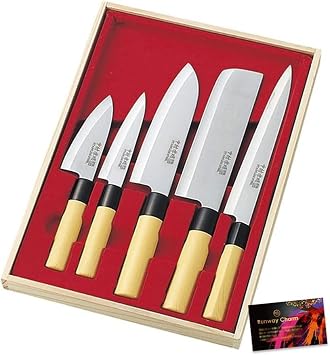 rcsc1 Knife, Santoku Knife, Petty Knife, Long-Lasting, Sashimi Knife, Nagiri Knife, Utility Knife, Koide Blade Knife Set, RC Sticker Included