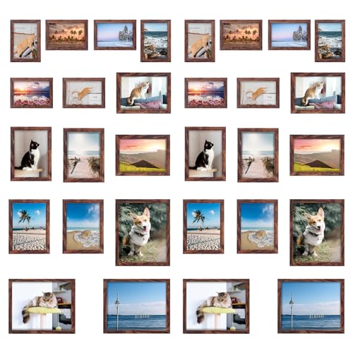 TOMNK 30 Pcs Picture Frames Collage Wall Decor for Mounting