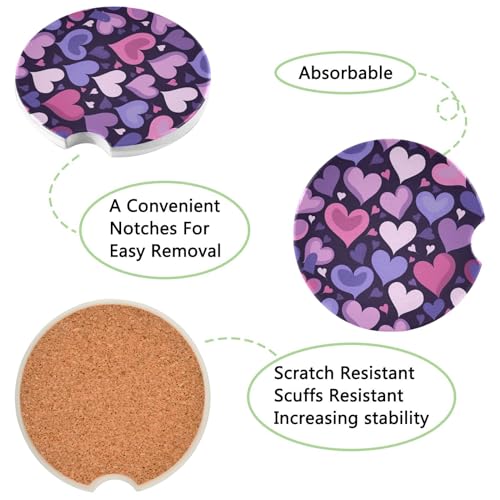 Portavasos Burbuja Purple Heart Cerámico 2 Piezas miniatura 2
