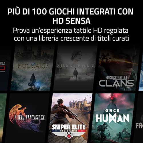 Freyja - Cuscino da gioco con tecnologia aptica Sensa HD (HyperSpeed Wireless e Bluetooth, per sedie da gioco e da ufficio, equalizzazione aptica tramite Synapse) Nero - Sedia gaming - Immagine 3