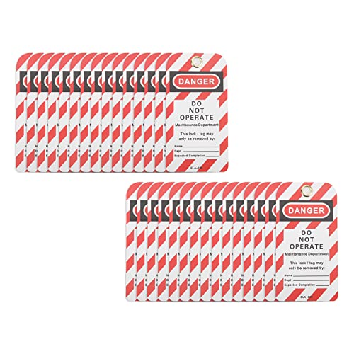 Zetiling 30-Pack Rewritable Safety Warning Lockout, and Reusable for Industrial and Chemical Application Safety Needs, Zetilingc4qk6bizwh