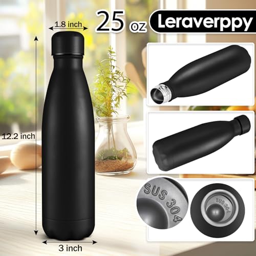 Leraverppy 25oz Cola-Bottle Shaped Stainless Steel Leak-proof Water Bottle,Double Wall Vacuum Insulated Metal Thermos,Travel Mug For Sports Indoors & Outdoors,BPA-Free Kids Flasks,Assorted(4 Pack)