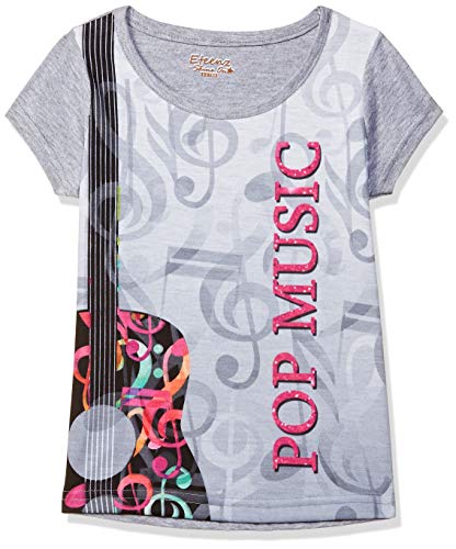 Image of Girl's Regular fit T-Shirt (ESOJG19MS06TOP Grey Melange 3-4 Years)