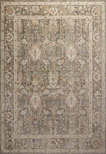 Tapete decorativo Loloi Rosemarie 2'7" x 8' verde miniatura 2