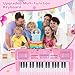 Kids Keyboard Piano, 37 Keys Keyboard Electric Digital Piano, Early Learning Educational Musical Toys Piano for Kids Toddlers Beginners with Music Stand, Microphone - Christmas Birthday Gifts, Pink