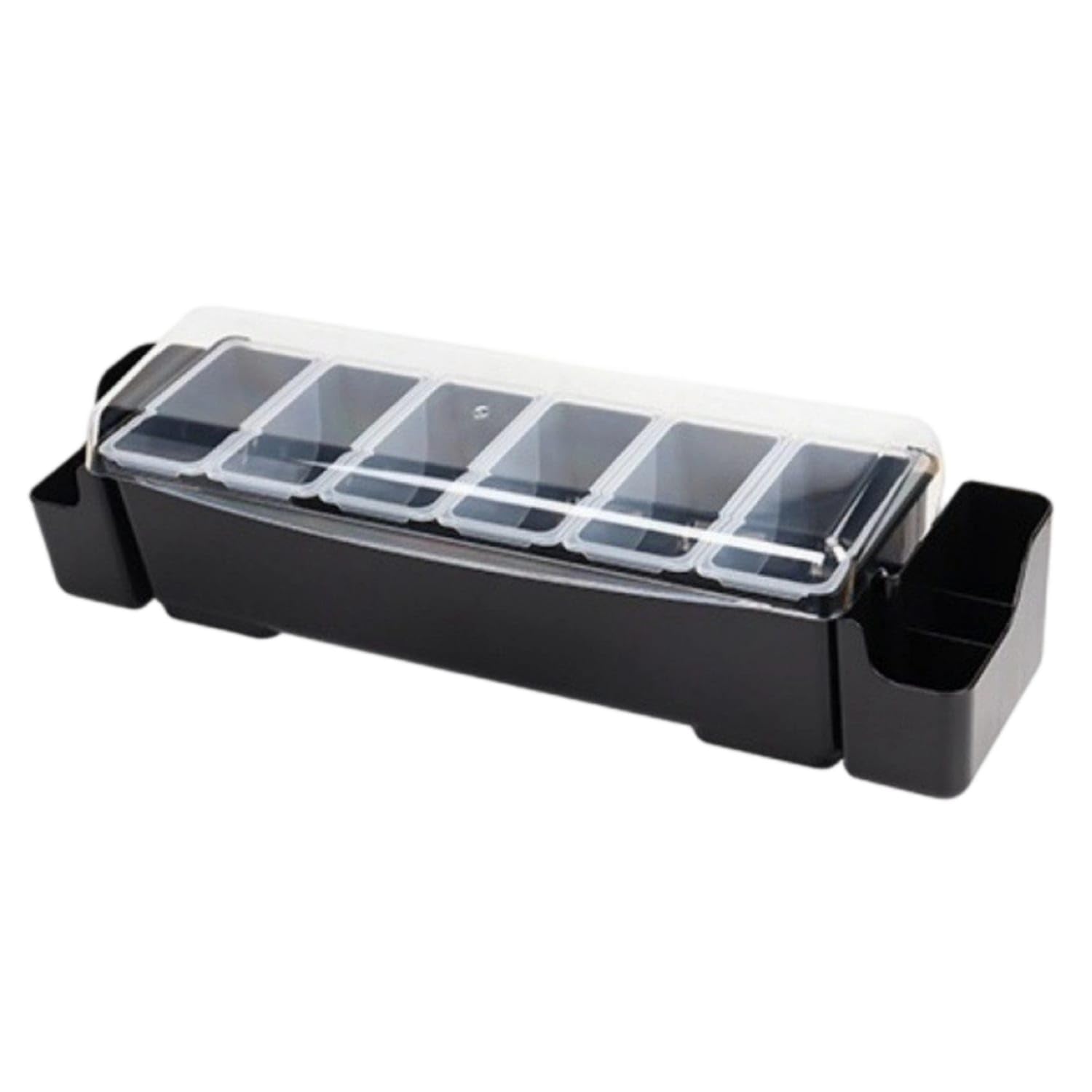 Easy to Clean Bar Organizer with Clear Cover Portable Condiment Organizer with Removable Cups Ergonomic Garnish Station with Lid Reusable for Bartenders, Caterers, Hosts Stations, Buffet-image-38