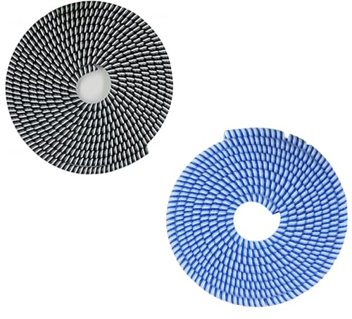 Image of Spiral Cable Protector, Data Cable Protective Sleeve, Headphone Saver, Charger Protective Cover, Wire Repair /Strain Relief Cable Wrap Tube for USB Data Cable Headphone Cable (Black+ Blue)
