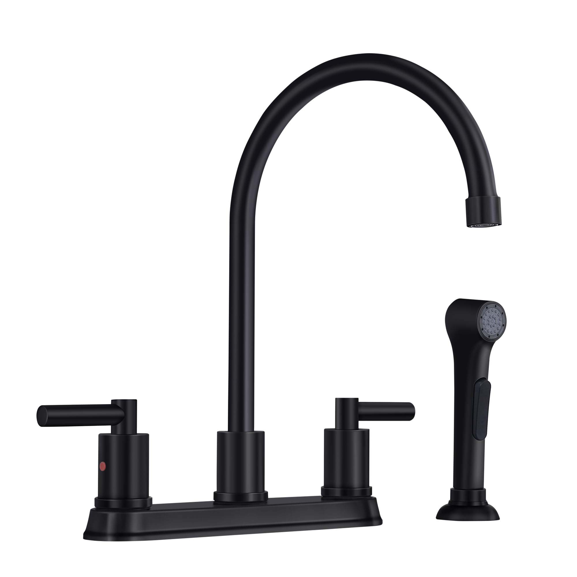 ARRISEA Kitchen Faucet + Matte Black Stainless Steel + Pull Out Sprayer 8 Inch 24 Inch for RV Laundry