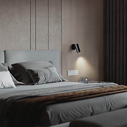 Image of Aisilan LED Black Ceiling Spotlight 12W Adjustable 90 Degrees Anti-Glare Directional Modern LED for Indoor Foyer Living Room Natural White 4000K, Aluminum Modern Lights