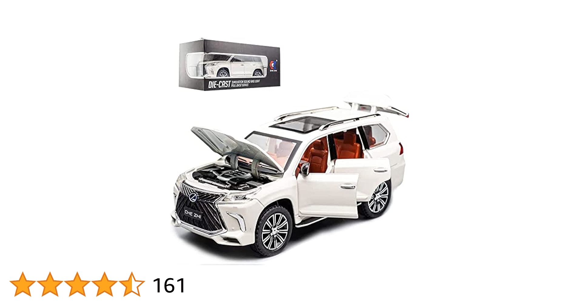 レクサス LX570 1/24 ホワイト Amazon.com: Exquisite Car Model Toy 1/24 Lexus 570 Off-Road