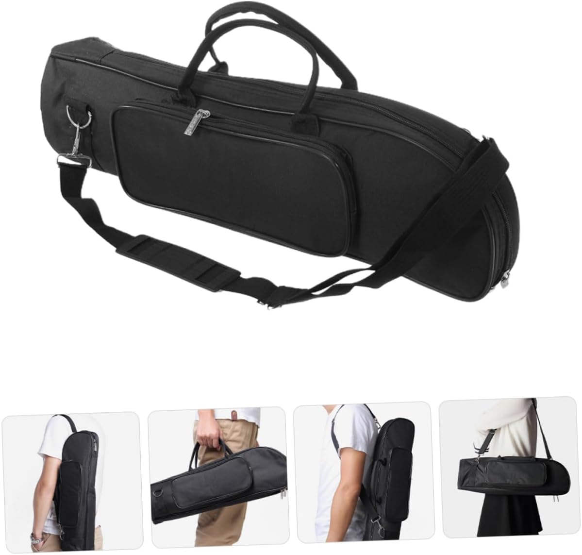 Kisangel Portable Trumpet Case Oxford Cloth Gig Bag Shoulder Strap Music Bag for Trumpet and Accessories