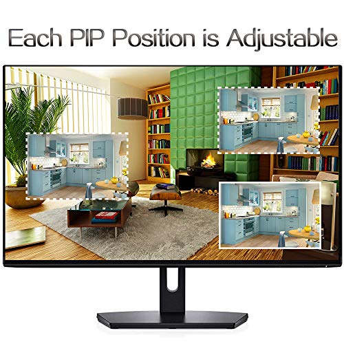 Procesador de conmutador multiplexor Quad de vídeo 4Ch con audio y zoom 7