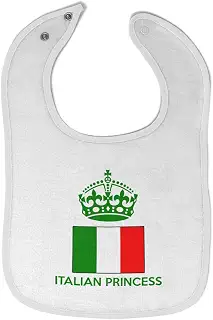 Toddler & Baby Bibs Burp Cloths Princesss Italian Princess Crown Countries Cotton Baby Items for Baby Girl & Boy White Design Only