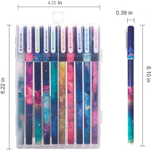 Miniatura 7 de Lindos bolígrafos de tinta de gel de colores para mujer, 10 unidades (164 pulgadas)