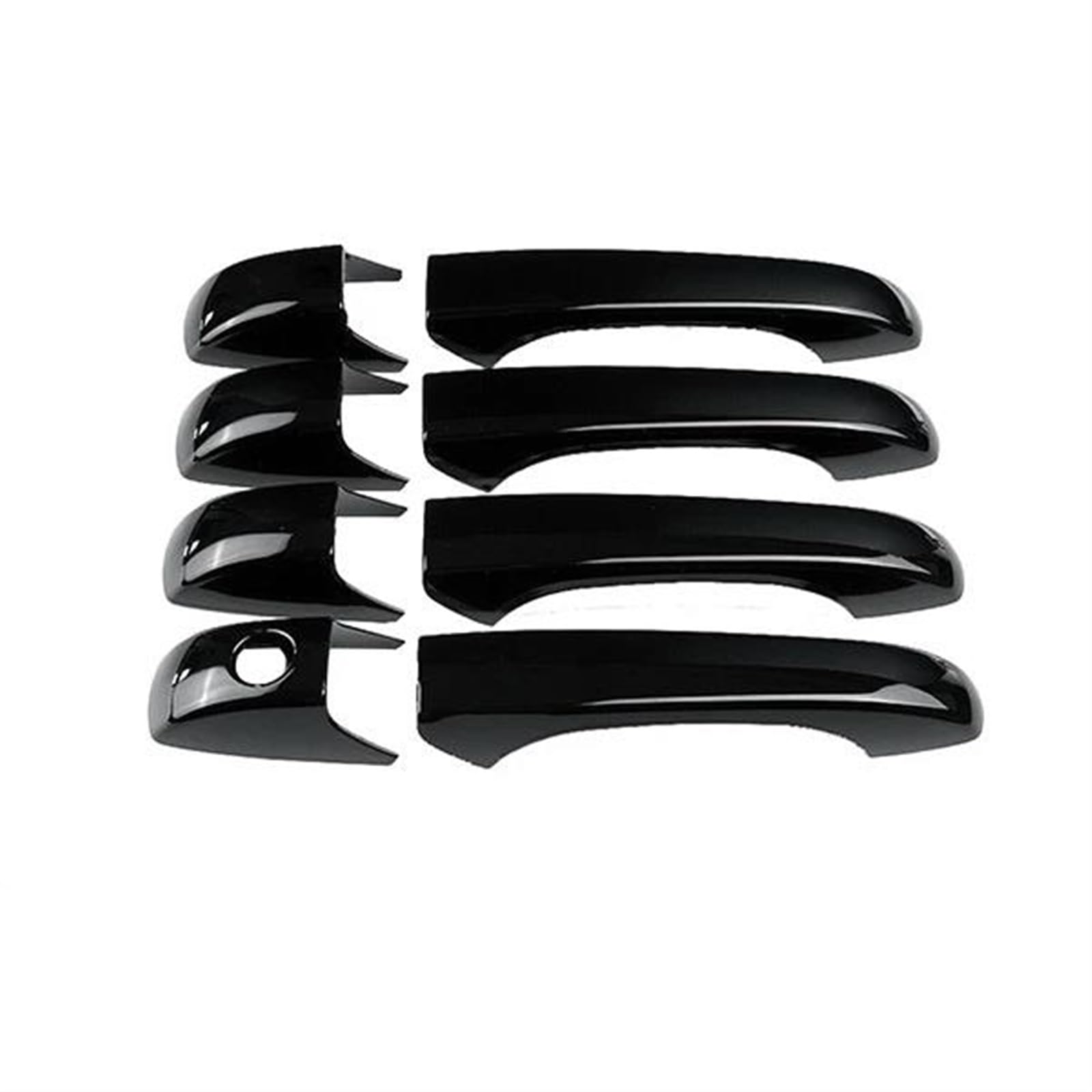 Ujnheq Style 1 For Jeep For Patriot For Liberty For Russi 2007~2017 Gloss Black Car Outer Door Handle Cover Protective Stickers(Style 1)