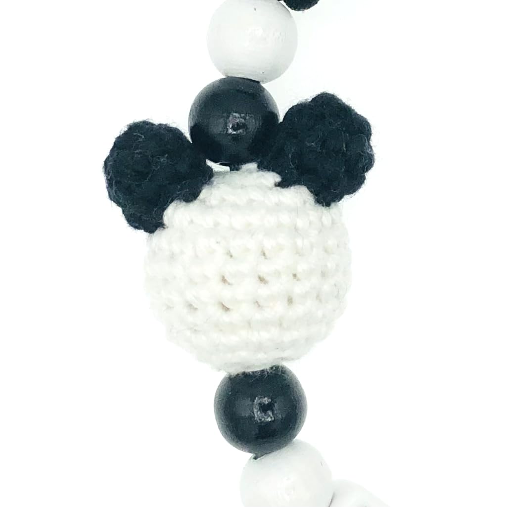 Set Nuckelkette + Kinderwagenkette mit Namen " für BESIKTAS Fan - YAVRU KARTAL - MAUS " Schwarz Weiß/Baby/Unisex/Personalisiert/HANDMADE