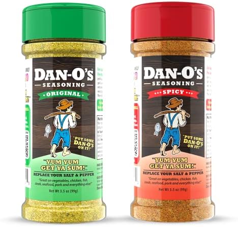 Dan-O's Seasoning Small 2 Bottle Combo | Original & Spicy | 2 Pack (3.5 oz)