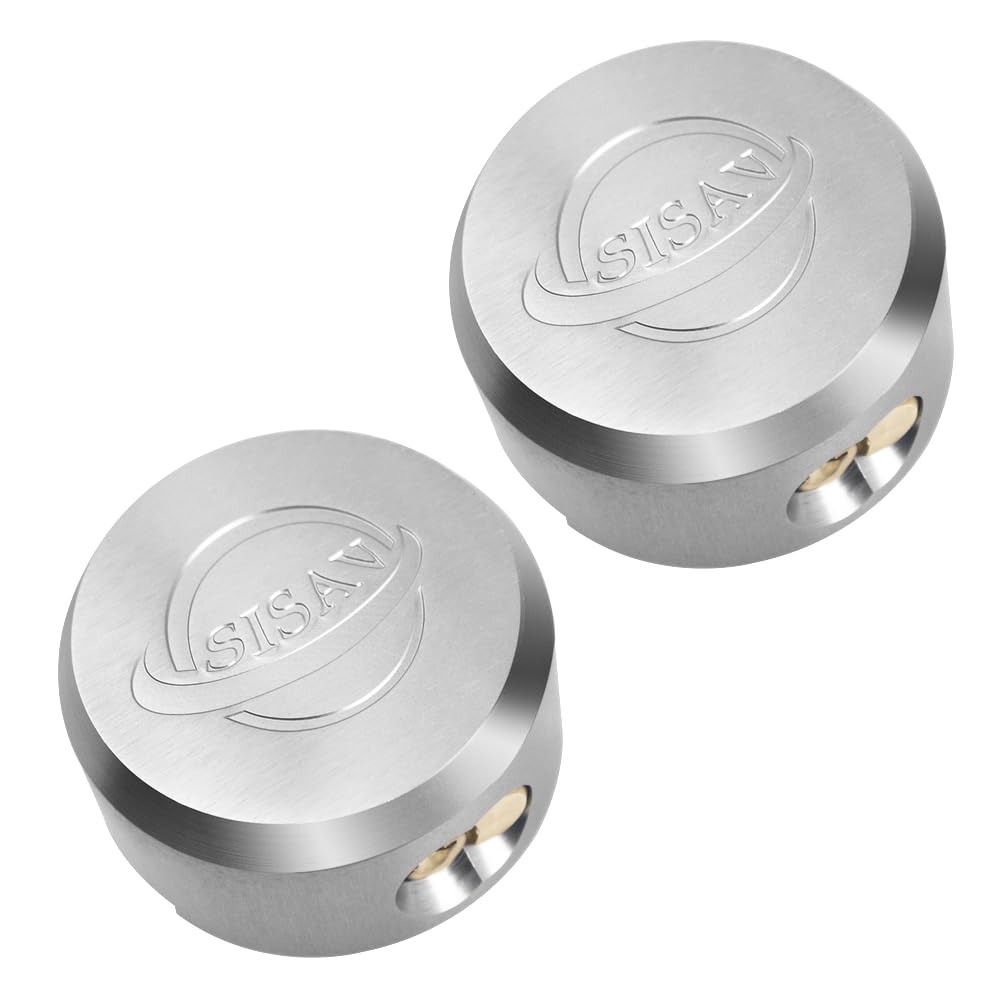 SISAV Hidden Shackle Padlock,Aluminum Alloy Hockey Puck Padlock With Stainless Steel Accessories,Designed For Outdoor Use Including Truck Trailer And - View #6