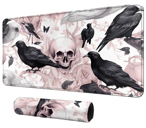 Image of Card Mat for MTG & TCG Playmat,Crows and Skulls