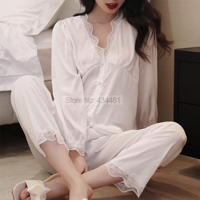 Pijamas de Seda para Mujer, Pijamas de satén for Mujer, Pijamas retales, Traje Dormir