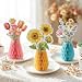 8 Pcs Spring Flower Party Centerpiece Decorations 3D Cardboard Tulip Wildflowers Sunflower Table Centerpieces Floral Table Honeycomb Centerpieces for Wedding Birthday Baby Shower Mothers Day Supplies, Image 6