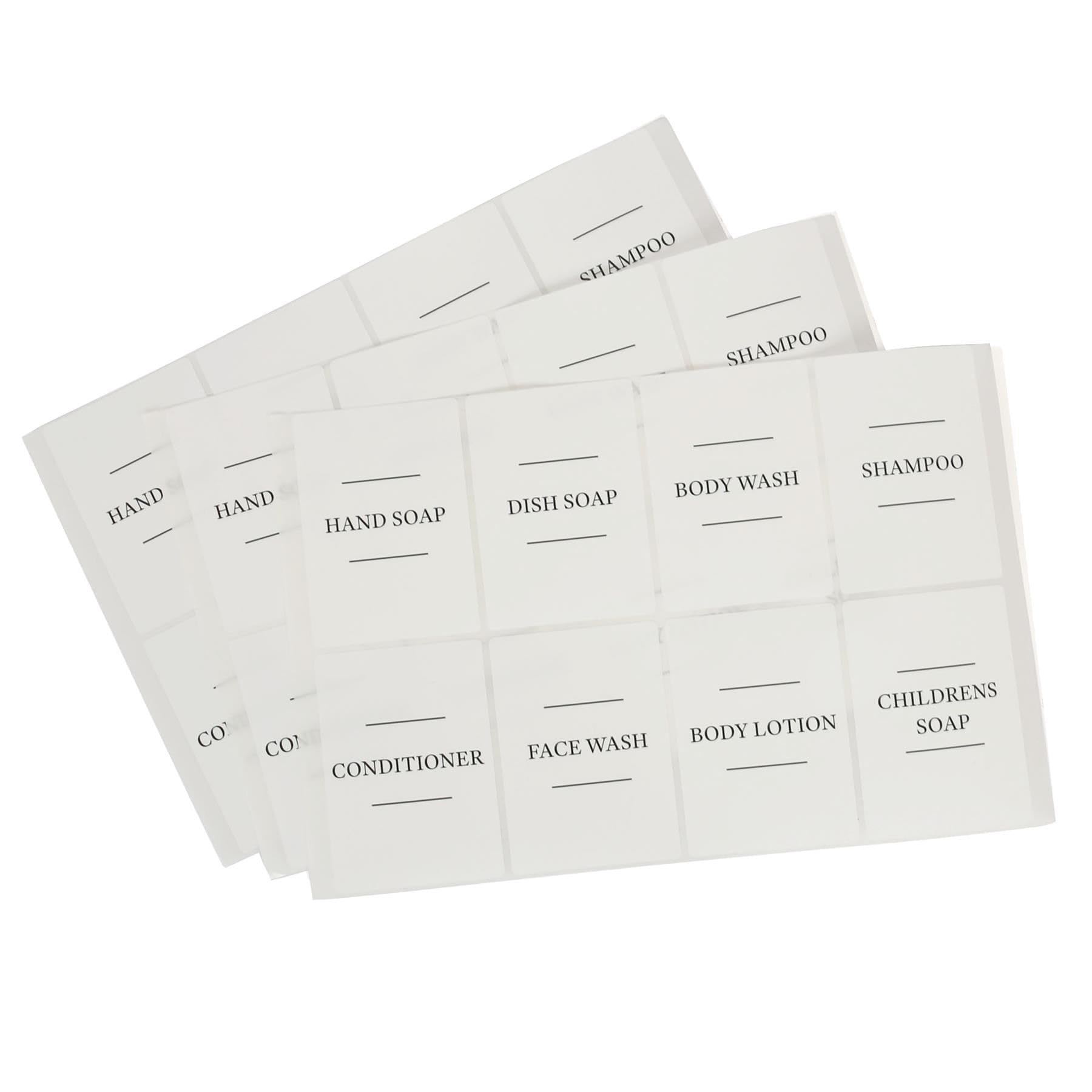 Harbour Housewares White 24Pc Soap Dispenser Labels Set - Pack Of Three