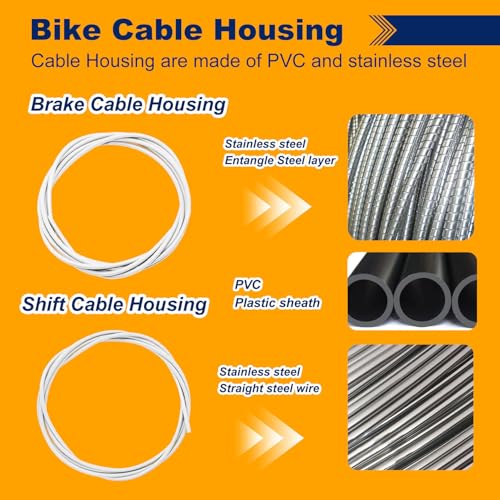 image for weideer Universal Bicycle Brake Cable and Shift Cable Bike Cable Housi