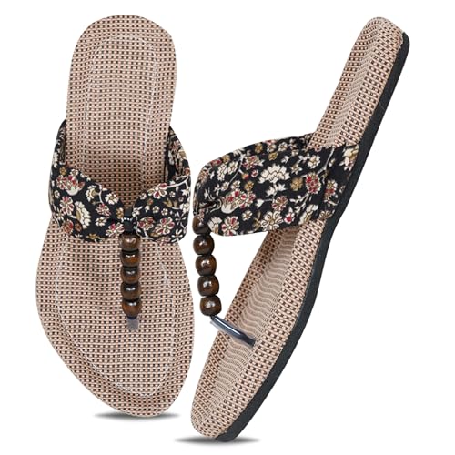Image of Women's Slippers | Comfortable Flat Chappals for Women with Bow Detail | Stylish Casual Chappals, Trendy Summer Sandals, Comfortable Footwear for Daily Use