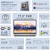 Laptop HP de 17.3" FHD IPS LED antirreflejo de 300 nits, AMD Ryzen 5 7430U CPU de 6 núcleos, 16GB RAM, 1TB de almacenamiento, cámara web con obturador, tecla Microsoft Copilot, Wi-Fi 6, BT 5.4, Win11 Home, 17-cp3000 4