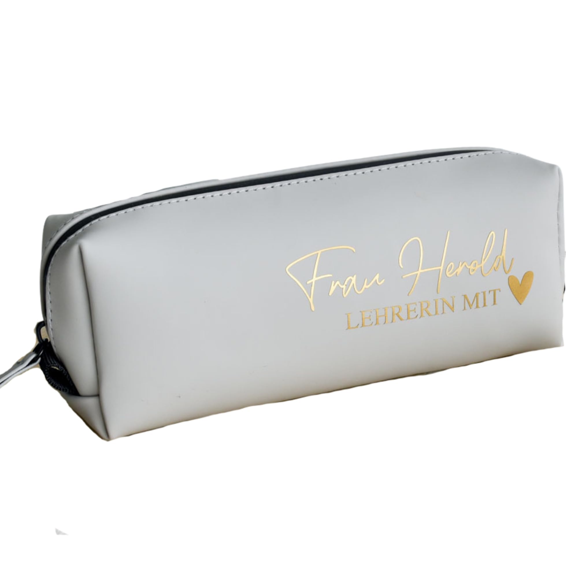 Personalisierte Federtasche | mit dem Namen der "Lehrerin mit Herz" 2 | Geschenkidee zum Abschied | Mäppchen | recyceltes Federmäppchen Geschenk zum Abschied