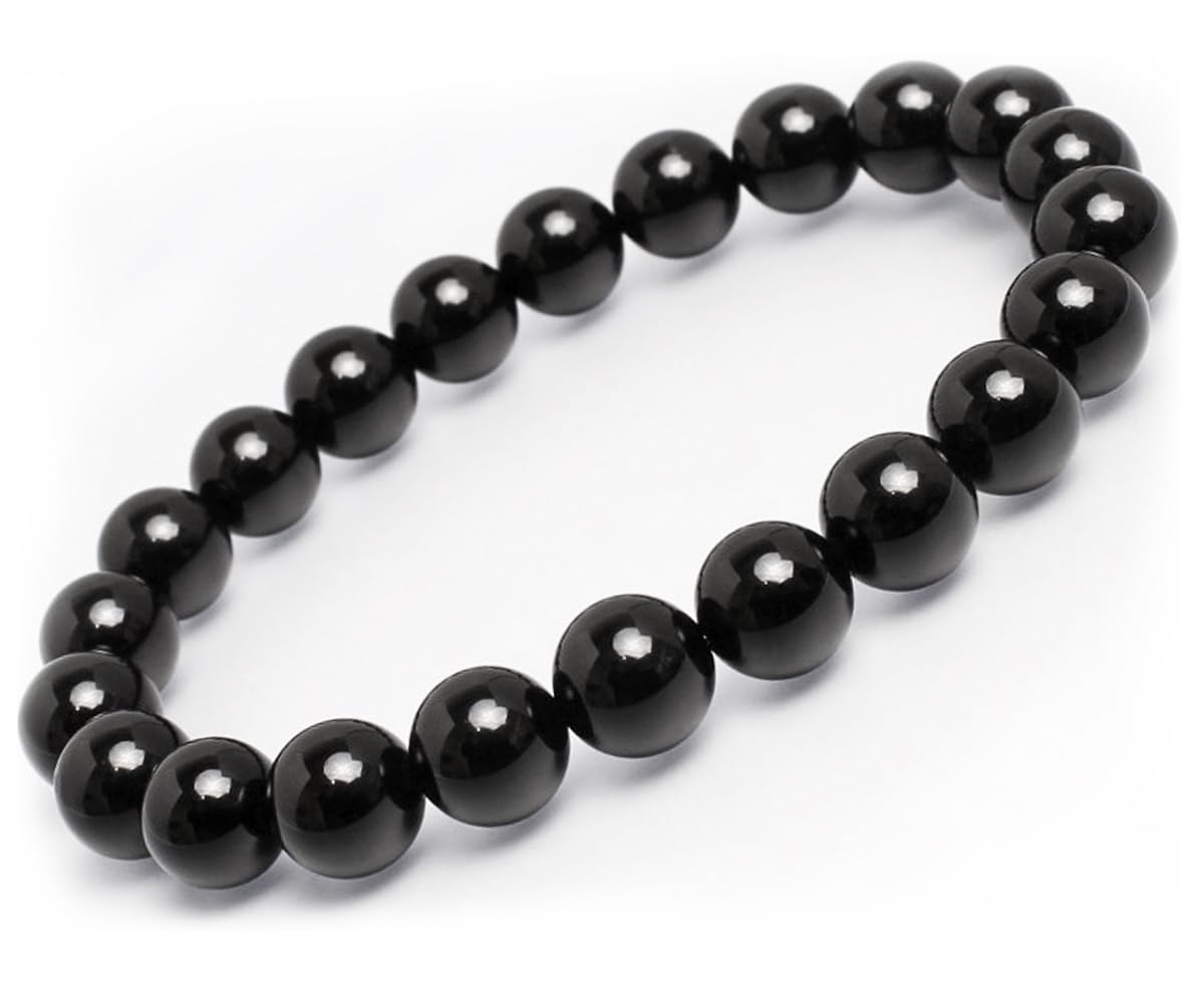 Amazon | MASHISO モリオン パワーストーン ブレスレット 天然石 黒